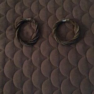 Piano wire bracelet- set of 2